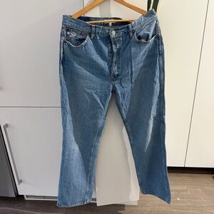 Re/Done High Rise Loose Jeans Worn Blue